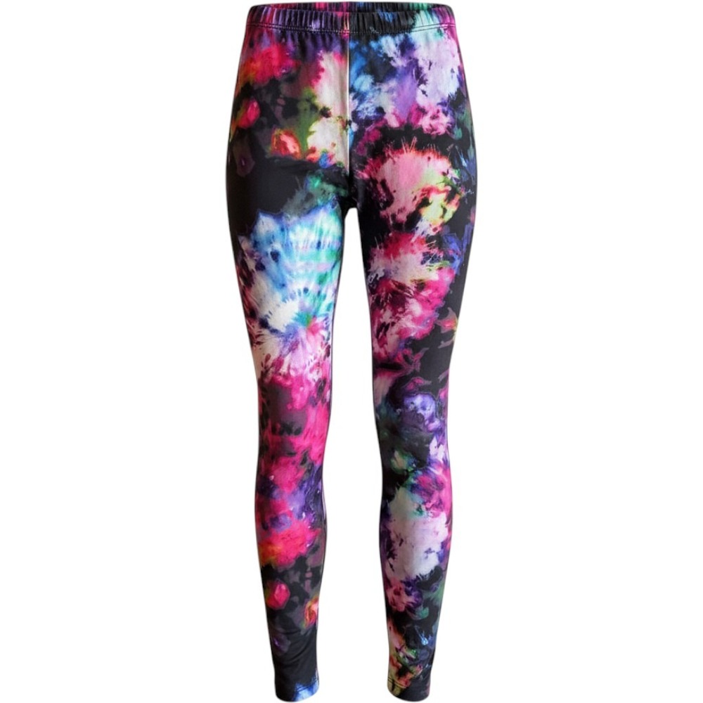 NewTie Dye Leggings Galaxy Print Multi‎ Color Festival Rave Psychedelic S/M